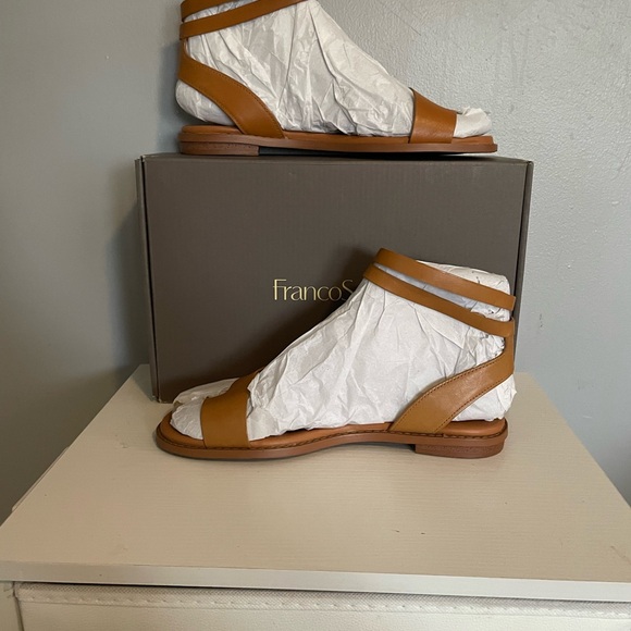 Franco Sarto Women's Brown Strappy Sandals - Picture 3 of 5